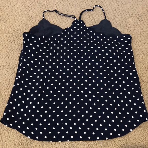 J Crew Scallop Polka Dot Tank - Picture 5 of 6